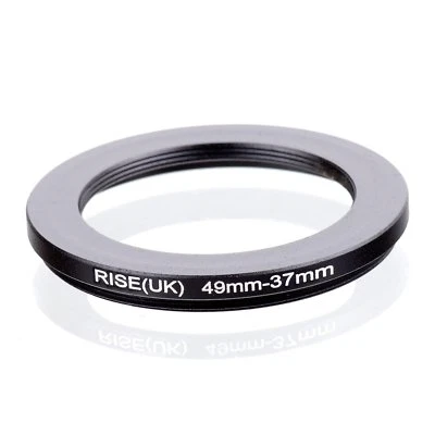 RISE 49mm-37mm 49-37 mm 49 to 37 Step down Ring Filter Adapter black - Image 1 of 4