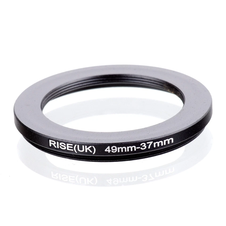 RISE 49mm-37mm 49-37 mm 49 to 37 Step down Ring Filter Adapter black - Image 1 of 4