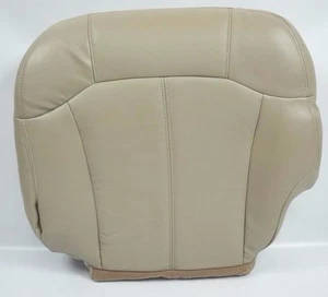 2000 -2002 Chevy Tahoe Suburban Second Row Captain Leather Seat Cover Tan Driver - Picture 1 of 12