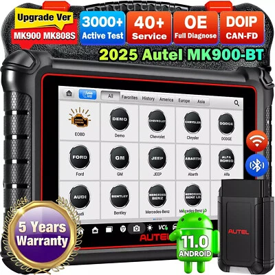 Autel MaxiCOM MK900BT MK900-BT Auto Diagnostic Scanner Tool FCA 3K+ Active Tests - Image 1 of 4
