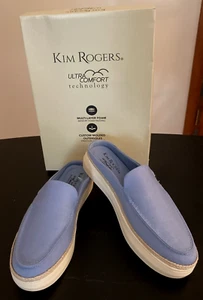 KIM ROGERS CANVAS SLIP ON SHOES~7.5M~CHAMBRAY NICOLE~ULTRA COMFORT TECHNOLOGY - Picture 1 of 8
