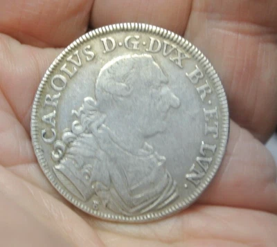 1765 Germany Brunswick-Wolfenbuttel 2/3 Thaler Lot#JM4264 Silver! Old Cleaning - Image 1 of 4