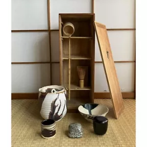 Vintage Japanese Tea Ceremony Set –Matcha Set with Ceramic Chawan, Chasen, Ladle - Picture 1 of 15