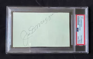 Joe DiMaggio New York Yankees HOF Signed Auto Cut ~ PSA/DNA Auth Slab - Picture 1 of 4