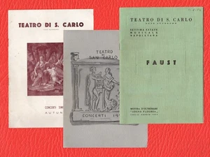 #47039 NAPOLI Italia 1954-1955. Tre programmi-libretti dal Teatro di San Carlo - Foto 1 di 4