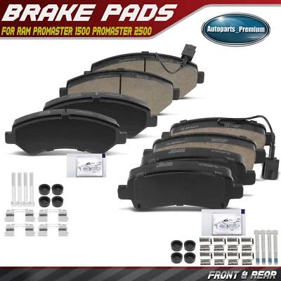 8pcs Front & Rear Ceramic Brake Pad for Ram ProMaster 1500 14-21 ProMaster 2500 - Image 1 of 4