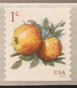 (100% donated to "United Help Ukraine") 2016 USA #5037 stamp - 1c Apples Coil - Picture 1 of 1