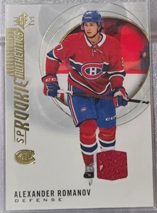 2020-21 SP Rookie Authentics Alexander Romanov #119 (RC) Jersey - Picture 1 of 2