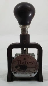 VINTAGE ~ BATES Numbering Machine - S/N B705899 - 6 Wheels/Style E - Parts Only - Picture 1 of 12