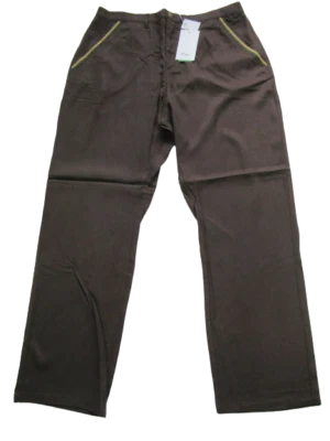 Sheego Damen Hose Lyocell Lyocellhose Stoffhose Damenhose Übergröße Braun Twill - Bild 1 von 4