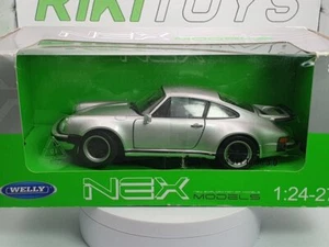 Porsche 911 Turbo Welly 1/24 Argento - Foto 1 di 4
