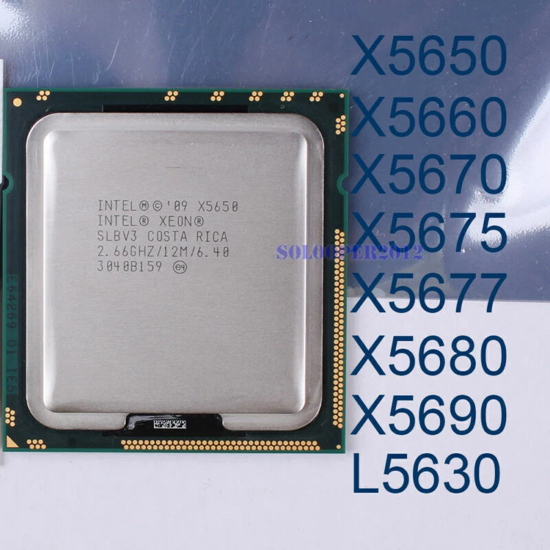 Intel Xeon X5650 X5660 X5670 X5675 X5687 X5680 X5690 LGA 1366 CPU Processor - Image 1 of 1