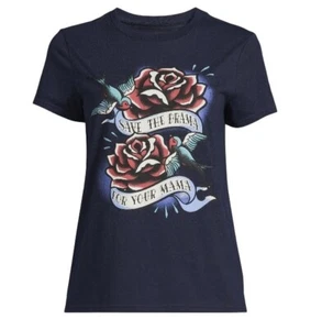 WOUND UP Women JUNIOR S (3-5) Save the Drama Short Sleeve Graphic Tee Shirt Top - Picture 1 of 6