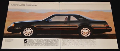 1988 FORD THUNDERBIRD TURBO COUPE ORIGINAL DEALER ADVERTISEMENT PRINT AD-88 - Image 1 of 2