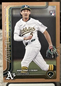 2025 Topps Update Series #US180 JACOB WILSON GOLD /2025 A’S Rookie Debut - Picture 1 of 2