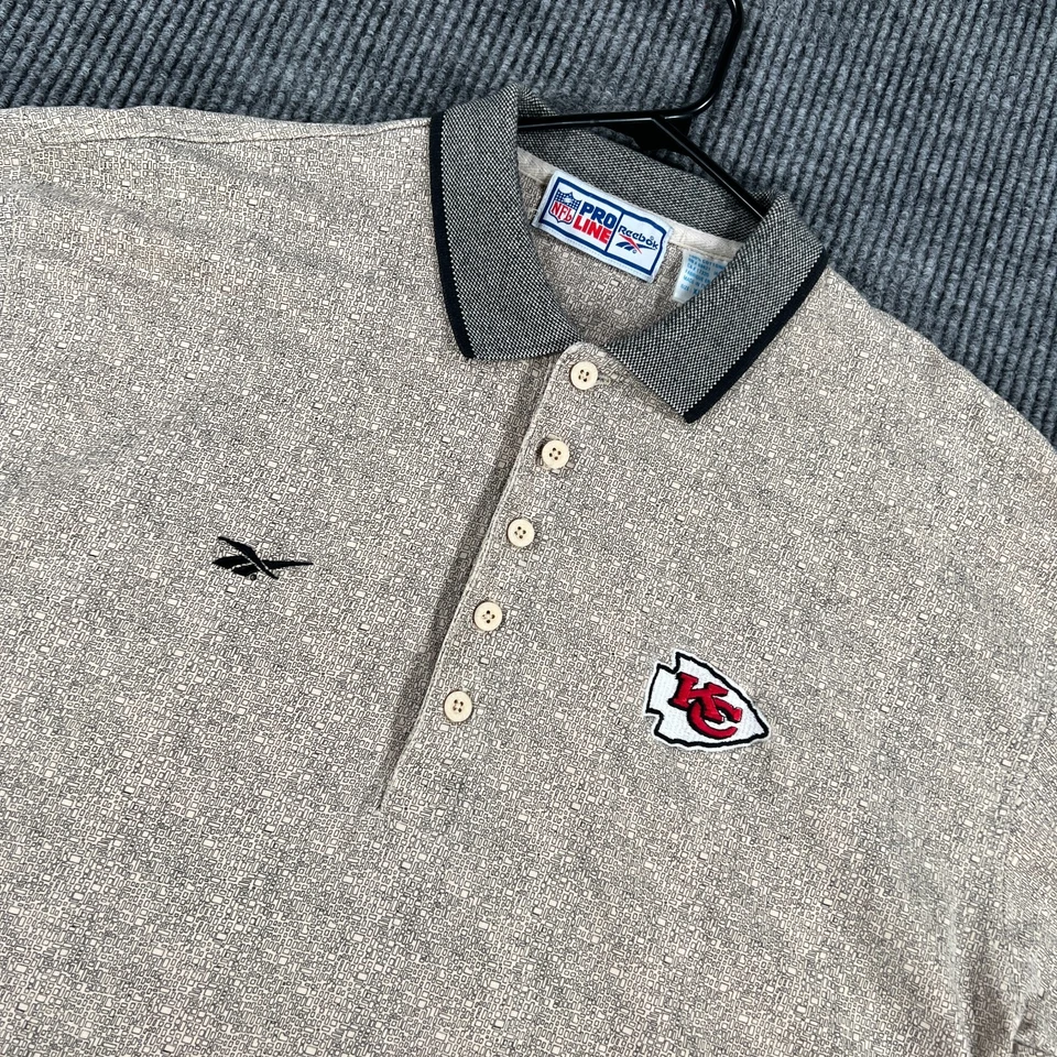 Camisa Polo De Colección Kansas City Chiefs Para Hombres XL Geométrica NFL Pro Line Reebok Foto 1 de 4