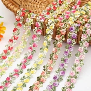 Elegante cinta decorativa tejida de encaje con flores para costura artesanal hágalo usted mismo - Imagen 1 de 19