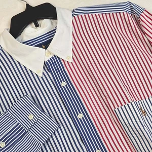 Ralph Lauren rot, weiß & blau Button-Down Hemd Herren Big & Tall 3XB gestreift - Bild 1 von 17
