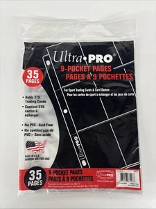 Ultra PRO 35Ct 9 Pocket Pages Sport Trading Cards Holds 315 Trading Cards - Picture 1 of 2
