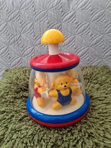 AMBI TOYS TED TESS MONKEY SPINNING CAROUSEL BABY TODDLER ACTIVITY TOY VINTAGE - Picture 1 of 8