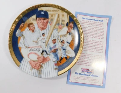 1992  Hamilton Collectors Plate Legendary Babe Ruth The Best of Baseball 3958B - Image 1 of 3