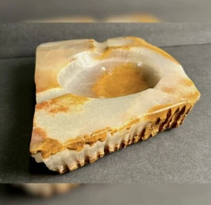Vintage MCM Greek Marble Ashtray - European Midcentury Sculpture - Picture 1 of 5