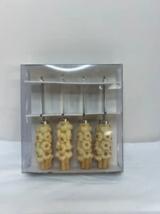 Set 4 trecce aglio resina acciaio inox Boston Warehouse 1993 nuove con scatola - Foto 1 di 6