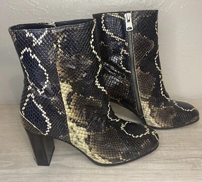 Botas de Serpiente All Saints Roka Cuero Botín Marrón Negro AllSaints EU 38 US 8 Foto 1 de 4