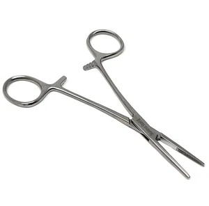 12x KELLY LOCKING HEMOSTAT FORCEPS 5.5" SATIN STRAIGHT JAWS SURGICAL INSTRUMENTS - Picture 1 of 3