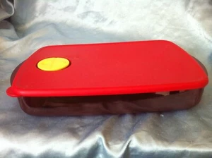 Tupperware warm up Mikrowellengeschirr rot micro microcook mikroplus 2 mikrofix - Bild 1 von 11