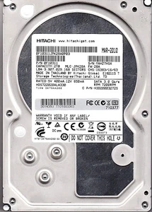 FOR DATA RECOVERY Hitachi HDS22020ALA330 pn: 0F10311 JPK28A SATA BAD SECTOR 4317 - Picture 1 of 2