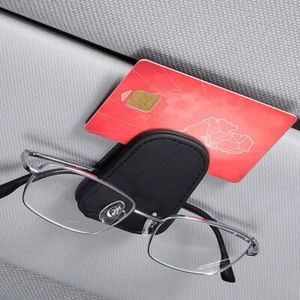 Car Glasses Clip Holder Tool Interior Sun Visor Card Storage Holder Accessories - Picture 1 of 11