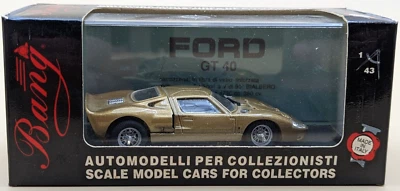 Rare 1:43 Diecast BANG Ford GT40 Stradale Gold 7071 NEW NIP - Image 1 of 4