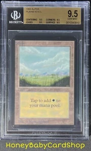 MTG Limited Edition Alpha 1993 Plains (B) BGS 9.5Q (TRUE QUAD) GEM MINT 93/94 - Picture 1 of 6