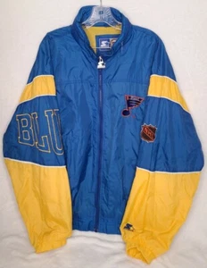Vintage (sz XL) 90's NHL St. Louis Blues Starter Jacket Pullover w/Hood RN 67879 - Picture 1 of 11