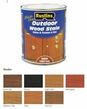 Rustins Quick Dry Outdoor Exterior  Wood Stain Varnish Satin 