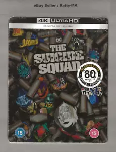 THE SUICIDE SQUAD - UK EXCLUSIVE 4K UHD + BLU RAY STEELBOOK - NEW & SEALED - Picture 1 of 6