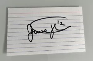 Dave Hunter Autographed Signed Index Card Edmonton Oilers - Picture 1 of 2