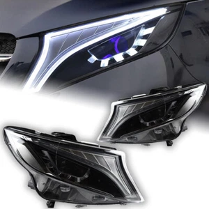For Mercedes Benz V-Class W447 Vito V260 V250 2015-23 Pair LED Front Headlights - Picture 1 of 18