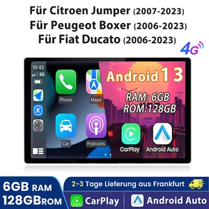 13.1" Android 13 Autoradio Carplay Für Fiat Ducato Citroen Jumper Peugeot Boxer - Bild 1 von 16