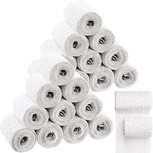 24 Rolls Plaster Cloth Rolls White Gauze Bandages Rolls Plaster Wrap Strips Bulk - Picture 1 of 7
