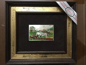 serigrafia da collezione su argento 800 con tiratura a mano in quantitá limitata - Foto 1 di 1