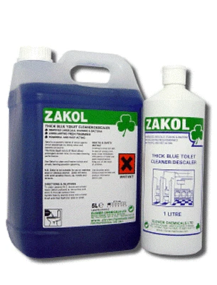 CLOVER CHEMICALS Zakol Acidic Toilet Descaler Cleaner - Removes Stains & Scale & Kills Bacteria