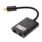 Digital Toslink Optical Splitter Cables Adapter Fiber Audio 1 in 2 out