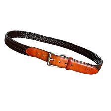 John Deer Leather Woven Belt fully marked on belt in a men’s size 40