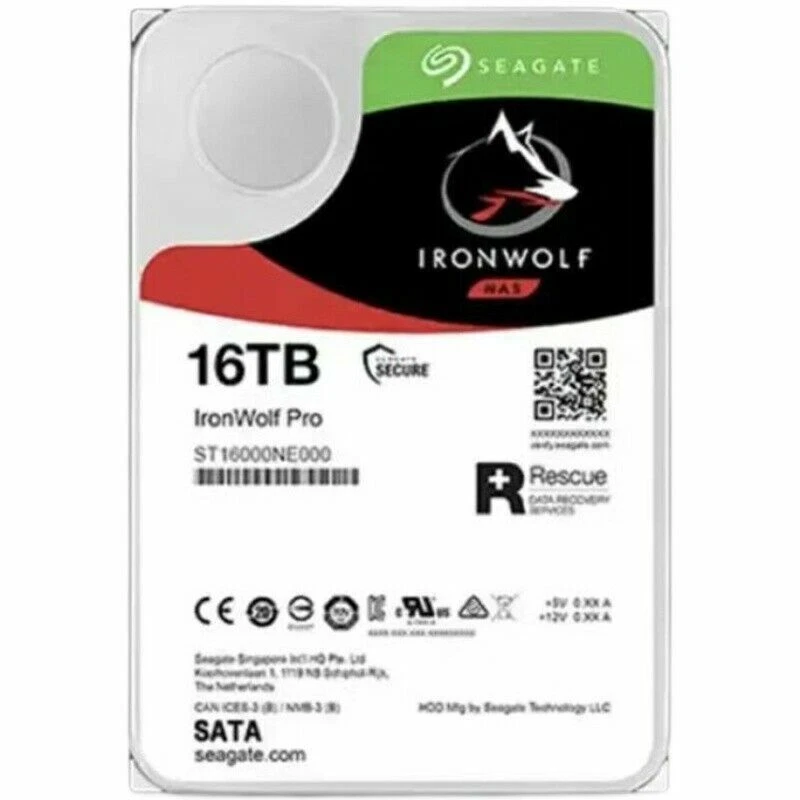 Seagate 16TB IronWolf Pro NAS 3.5" HDD SATAIII - White (ST16000NE000)