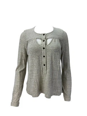 Sudadera STEVEN ALAN Para Mujer Gris Roxanne Manga Larga Rayas Talla S Nueva Con Etiquetas Foto 1 de 3