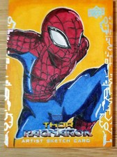 2017 UPPER DECK THOR RAGNAROK 1/1 HAND DRAWN SKETCH CARD *SPIDER-MAN* ETHAN GRAY
