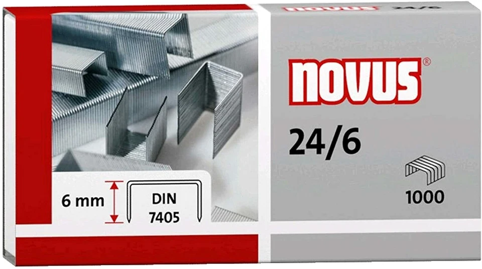 Novus Heftklammern 24/6 Tackerklammern Hefter 24 - 6 - 16.000 Stück