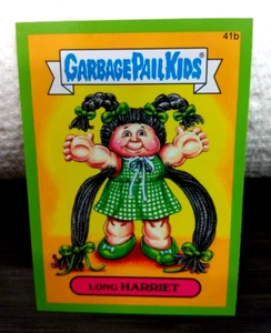 2015 Garbage Pail Kids Series 1 Green Border "LONG HARRIET" #41b Sticker - Picture 1 of 1